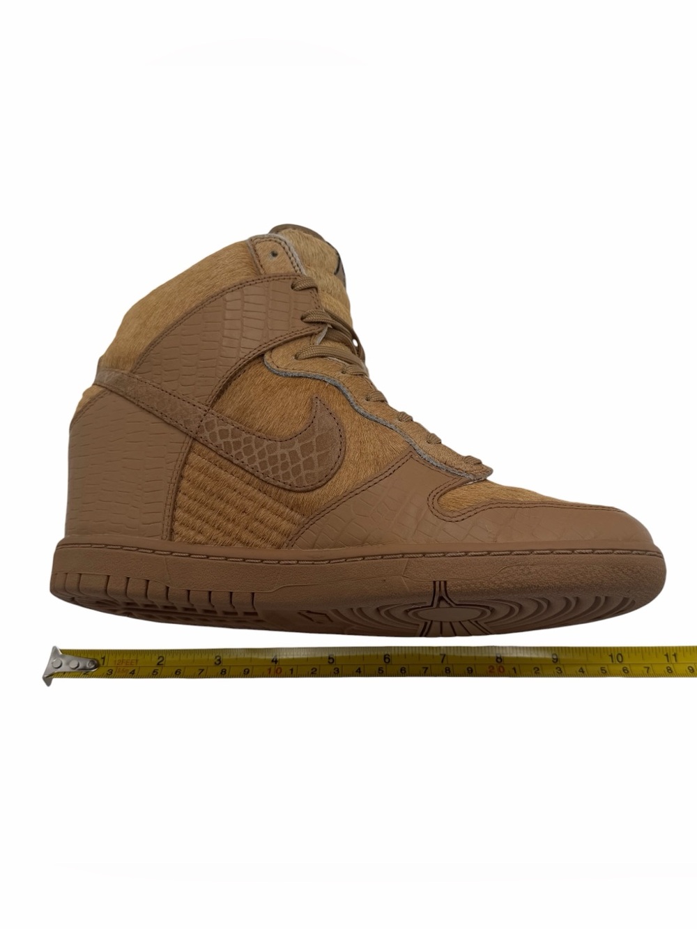 Nike x Undercover Dunk Sky Hi SP Wedge Pony Hair Tan/Brown Women’s US Size 10 - Picture 14 of 16